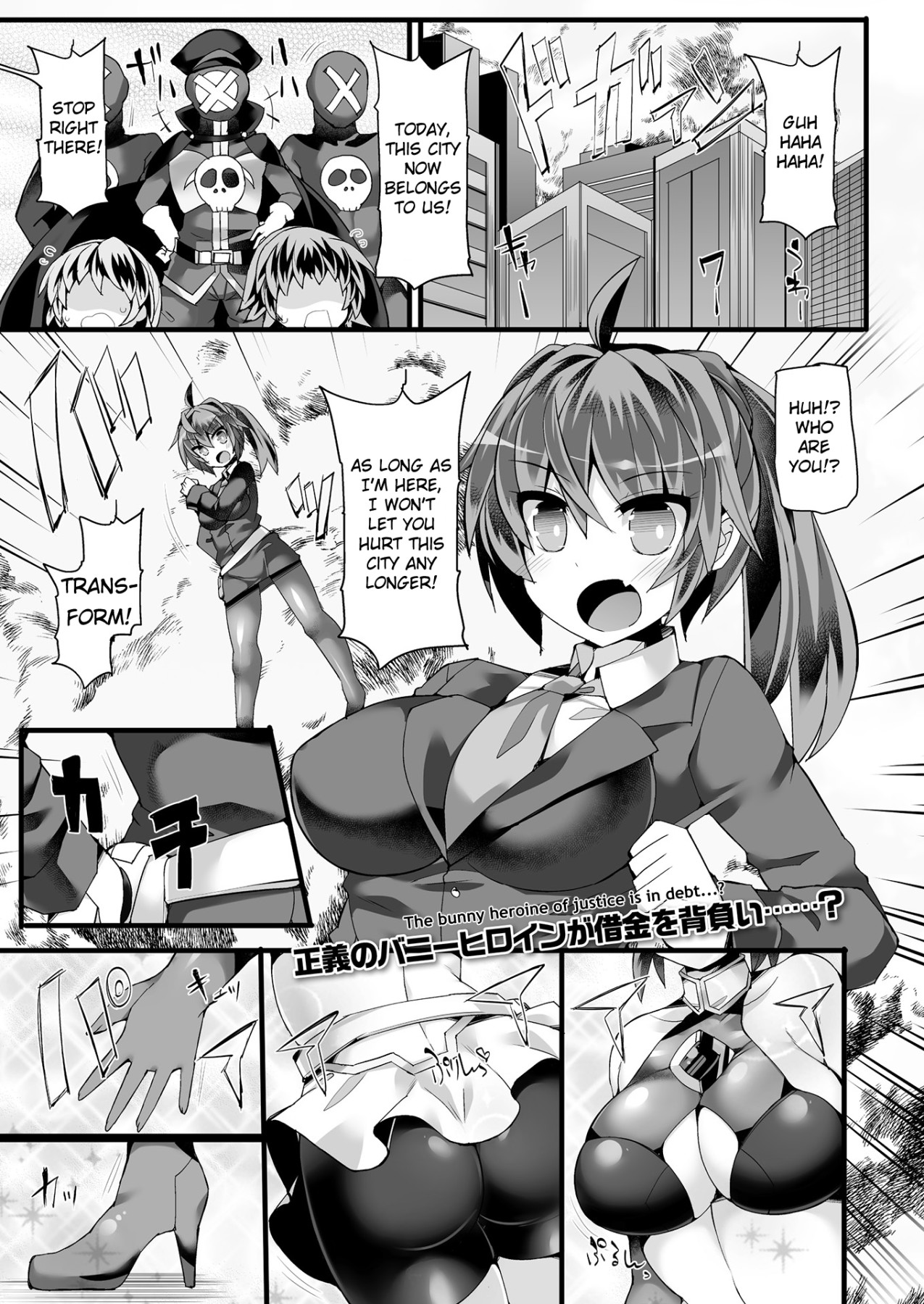 Hentai Manga Comic-Transforming Heroine of Justice Rapid Bunny -Horny Prostitute Corruption--Read-1
